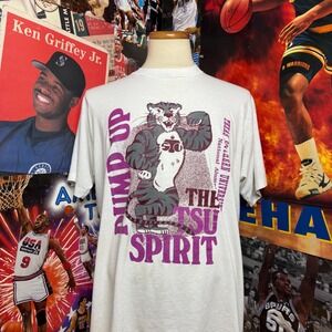 Vintage 90s Texas Southern University TSU Tigers‎ HBCU Screen Stars Tee Sz 2XL